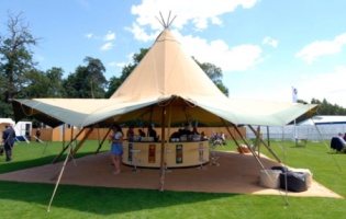 Giant Tipis - sides up, giant hat